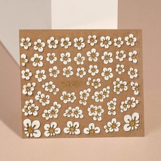 Наклейки для ногтей Queen Fair Цветы, 3D, 6 шт