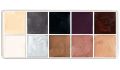 Палетка MAQPRO Fard Creme тени для век из 10 матовых и перламутровых цветов Smoky 15 мл