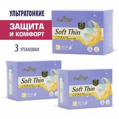 Прокладки Lady Kitty гигиенические Night 29см, 3 упаковки по 8 шт