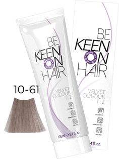Крем-краска для волос KEEN Colour 10.61 ультра-светлый фиолетово-пепель