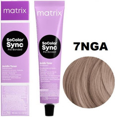 Краска для волос Matrix Socolor Sync безамиачная тонер кислотный 7NGA 90 мл