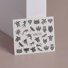 Слайдер - дизайн для ногтей Queen Fair Tatoo print, 6 шт