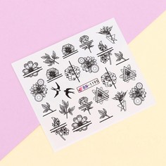Слайдер - дизайн для ногтей Queen Fair Floral print, 6 шт, 12уп