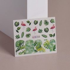 Слайдер - дизайн для ногтей Queen Fair Tropical print, 6 шт