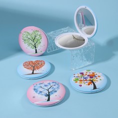 Зеркало карманное Queen Fair Деревья, 7,5 см, 2 шт