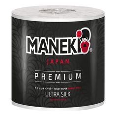 Туалетная бумага для личной гигиены Maneki Premium с перфорацией жасмин 3 слоя