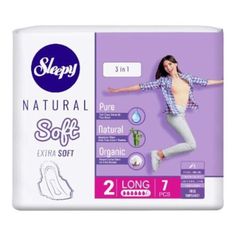 Прокладки ультратонкие гигиенические Sleepy Natural Soft супер 7 шт