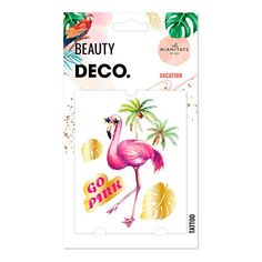 Татуировки переводные для тела Deco Watercolor Story by Miami tattoos Go pink