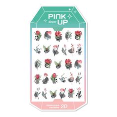 Наклейки для ногтей Pink Up Decor Spring Collection 2D переводные 129