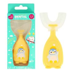 Зубная щетка для детей Lp Care Dental U-образная желтая