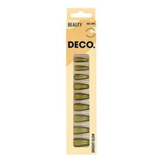 Накладные ногти Deco Bright Glow Green с клеевыми стикерами