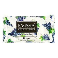 Туалетное мыло Evissa твердое гигиеническое виноград 85 г