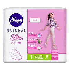 Прокладки гигиенические Sleepy Natural Slim Extra Thin 8 шт