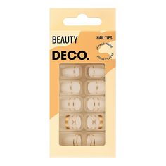 Накладные ногти Deco Beauty matte gold 24 шт + клеевые стикеры 24 шт