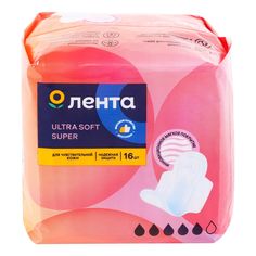 Прокладки гигиенические Лента Ultra soft Super 16 шт Lenta