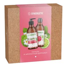 Косметический набор для тела и рук Synergetic Пачули и ароматный бергамот 2 предмета