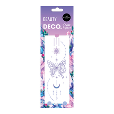 Переводное тату для тела Deco Crystal Mystery by Miami Tattoos Diamon butterfly
