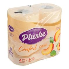 Туалетная бумага Plushe Comfort care 3 слоя 4 рулона