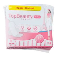 Прокладки гигиенические TopBeauty Paris Ultra Intensive с крылышками 11 шт