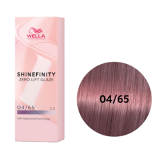 Гель-крем краска для волос Wella Professional Shinefinity 04/65 Темная Вишня 60 мл