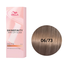 Гель-крем краска для волос Wella Professional Shinefinity 06/73 Карамель шоколад 60 мл