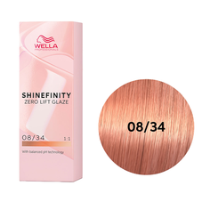 Гель-крем краска для волос Wella Professional Shinefinity 08/34 Пряный Имбирь 60 мл