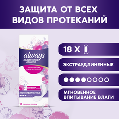Женские ежедневные прокладки ALWAYS Незаметная защита Экстра Удлиненные, 18 шт