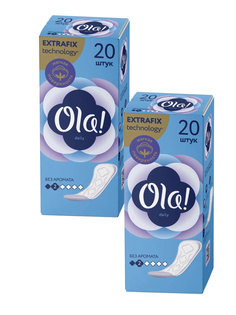 Комплект Ola! DAILY Прокладки впитывающие на каждый день 20 шт/упак. х 2 упак.
