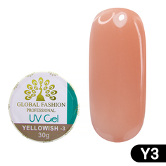 Гель для наращивания ногтей камуфляж-3 Global Fashion Yellowish-3 30 г
