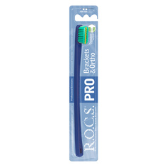 Зубная щетка R.O.C.S. Pro Brackets & Ortho мягкая цвет сине-зеленый