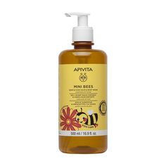 Детский очищающий гель для тела и волос Apivita Mini Bees Gentle Kids Hair and Body Wash