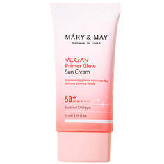 Солнцезащитный крем-праймер Mary&May для сияния кожи Vegan Primer Glow Sun Cream SPF50+ PA