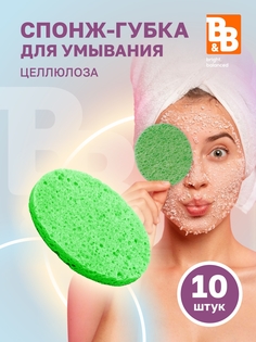 Спонж для лица B&B bright balanced зеленый 10 шт