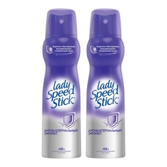 Комплект Дезодорант-спрей Lady Speed Stick Антибактериальный эффект 150 мл х 2 шт
