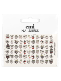 Слайдер-дизайны для ногтей Emi Naildress Slider Design №114 Милые чашки