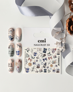 Слайдеры для объемного дизайна ногтей Emi NAILCRUST 5D №42 Душевный вечер