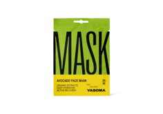 Тканевая маска Yasoma увлажняющая для лица и ухода вокруг глаз с маслом авокадо