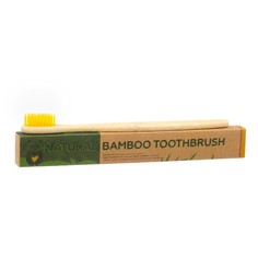 Зубная щетка бамбуковая мягкая, в коробке, желтая Сима ленд