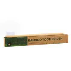 Зубная щетка бамбуковая мягкая, в коробке, белая Сима ленд