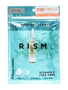 Тканевые маски Rism витамин Е масло чайного дерева для нормализации кожно-жирового баланса