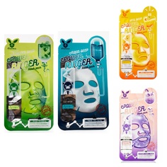 Маски тканевые для лица Elizavecca + Centella Asiatica Deep Power Ringer Mask 4 шт