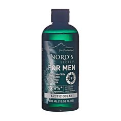 Шампунь-гель для волос лица и тела Nords Secret For Men 3-in-1 Arctic Ocean 400 мл