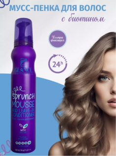 Мусс-Пенка для волос Glance Professional Biotin Ультра фиксация 200мл