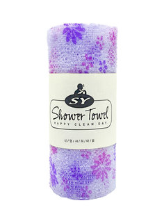 Мочалка ShinYoung массажная полотенце для очищения кожи Body Healthy Bath Towel Lilac