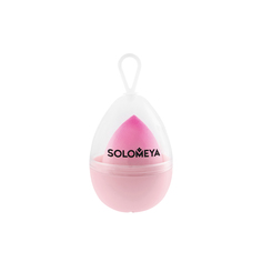 Спонж SOLOMEYA большой косметический для макияжа со срезом розовый градиентразмер XL