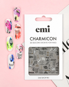 Объемные наклейки для ногтей EMI Charmicon 3D Silicone Stickers №233 Путешествия 2