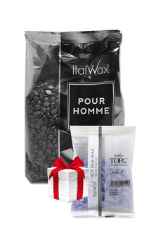 Воск Italwax пленочный для депиляции Мужской 1 кг, воск Орхидея 100 г