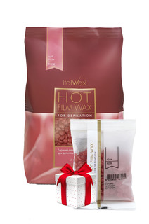 Воск Italwax пленочный для депиляции Роза 1 кг, воск Роза 100 г