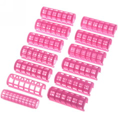 Бигуди пластмассовые UltraMarine розовые 12 шт