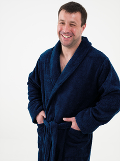 Халат мужской Bio-Textiles IFMIMH синий 56-58 RU